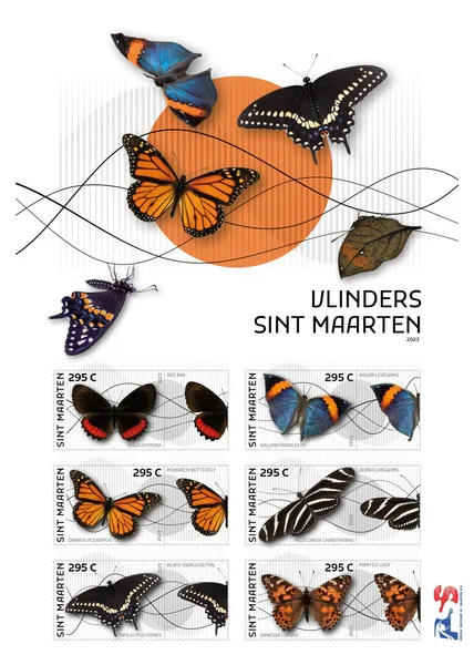 St Maarten 2023 Butterflies Schmetterlinge Papillon Sheet MNH