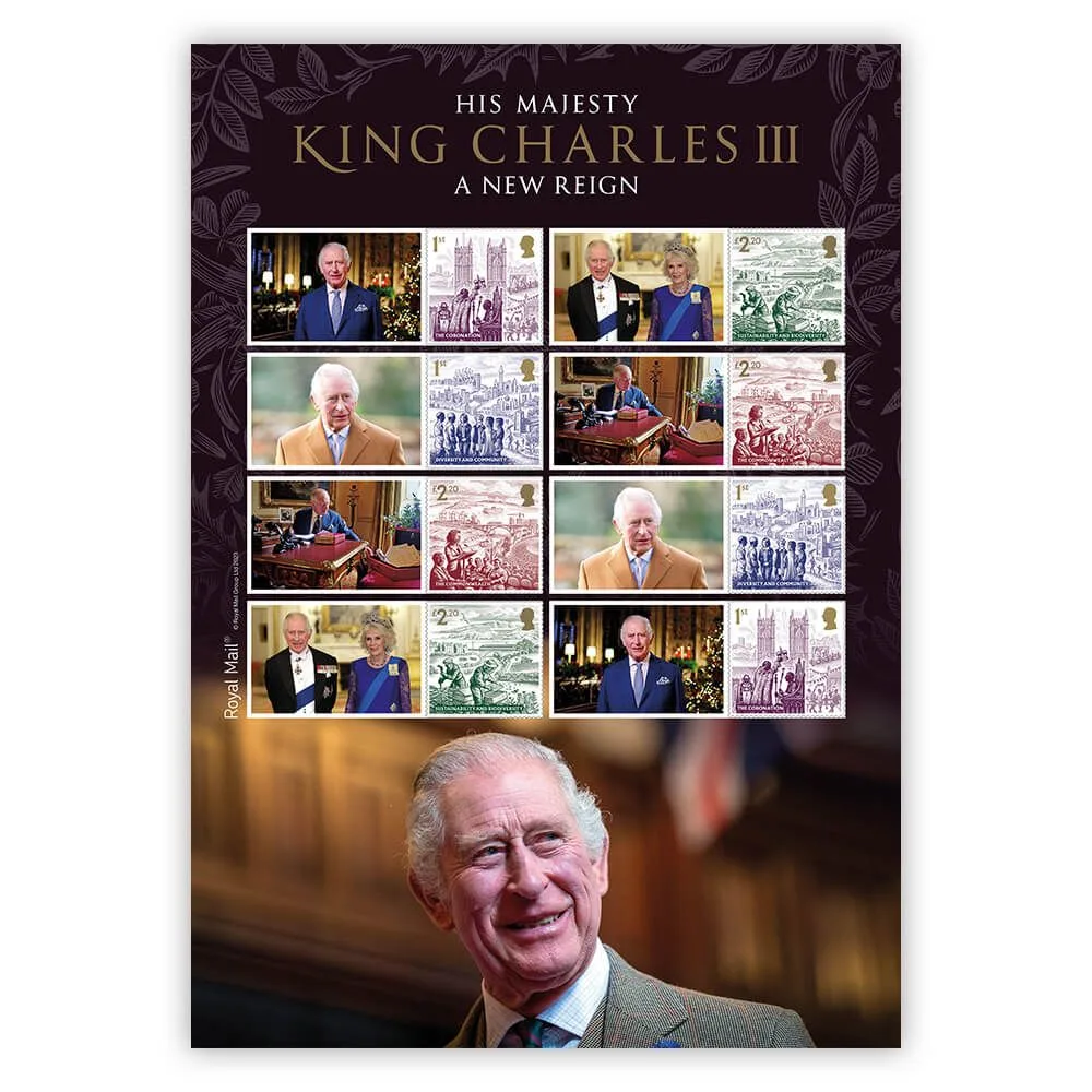 Grande-Bretagne 2023 Roi Charles III nouveau règne Smiler vel neuf/mnh