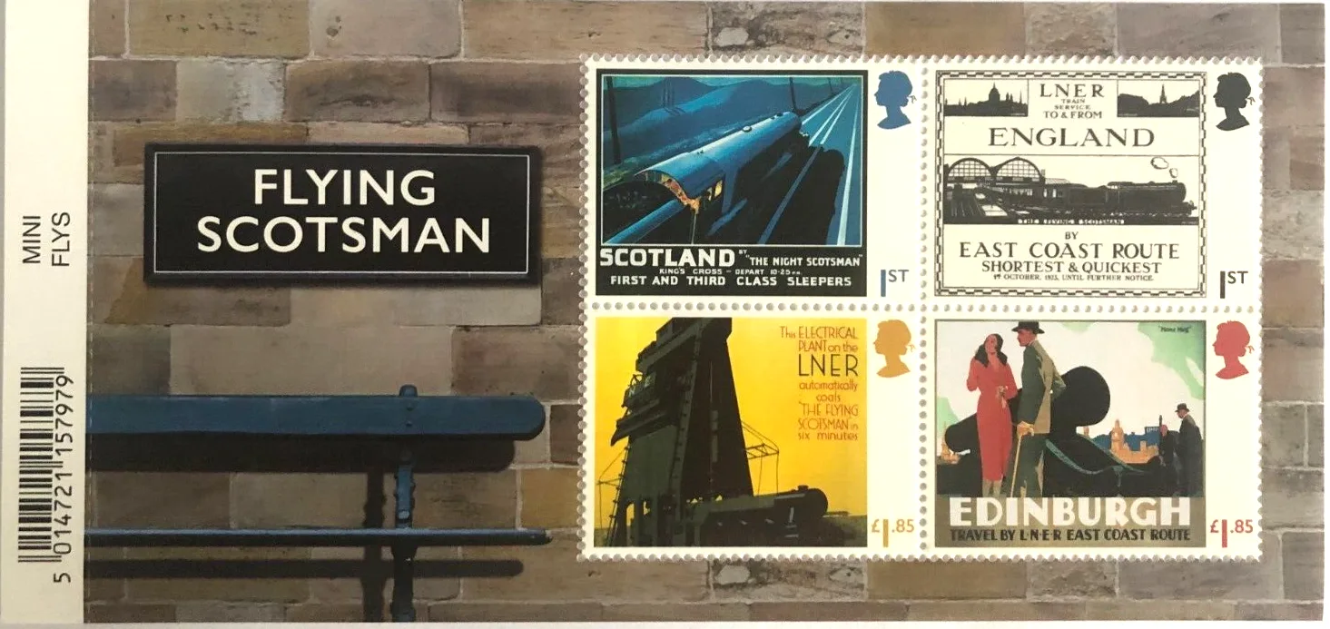 Großbritannien 2023 Flying Scotsman Zug Souvenirbogen postfrisch/mnh