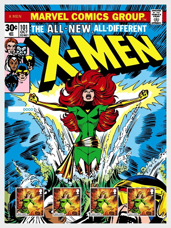 Großbritannien 2023 X-Men Comics Fansheet Jean Grey postfrisch/ungebraucht
