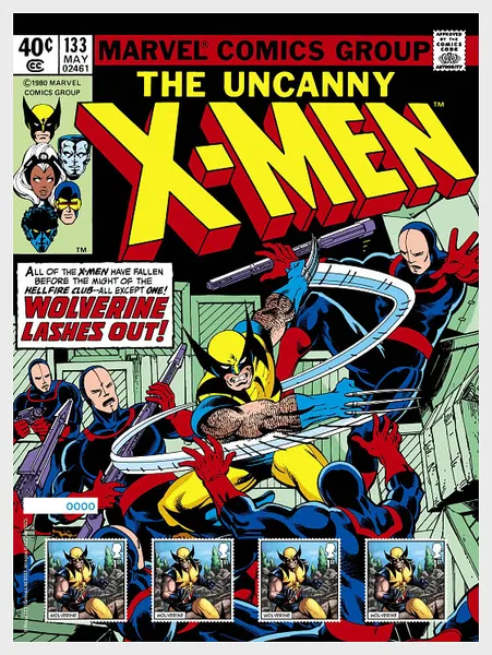 Great Britain 2023 Xmen Comics fansheet Wolverine postfris/mnh