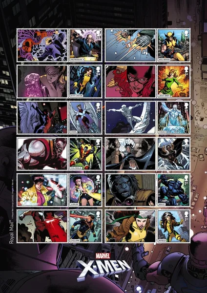 Great Britain 2023 Xmen Comics Collectorsheet postfris/mnh