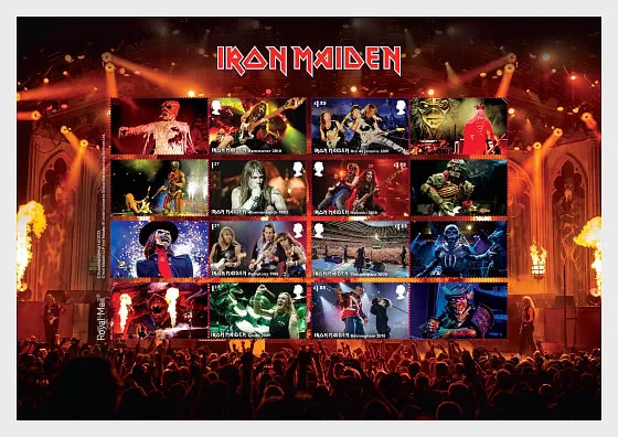 Great Britain 2023 Iron Maiden Live smilersheet postfris/mnh