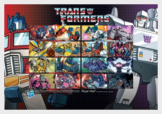 Großbritannien 2022 Transformers Collectorsheet postfrisch/mnh