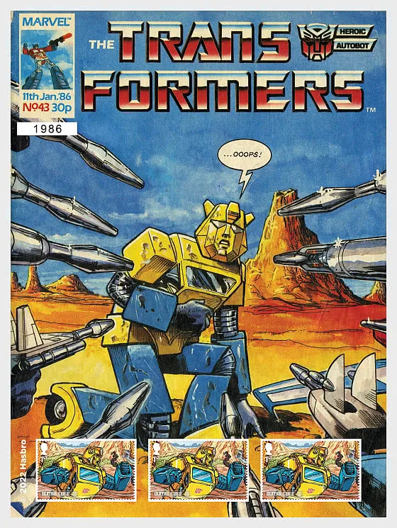 Großbritannien 2022 Transformers Bumblebee Motivblatt postfrisch/Neuzustand