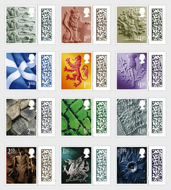 Grande-Bretagne 2022 Pays timbres définitifs régionaux neuf/mnh