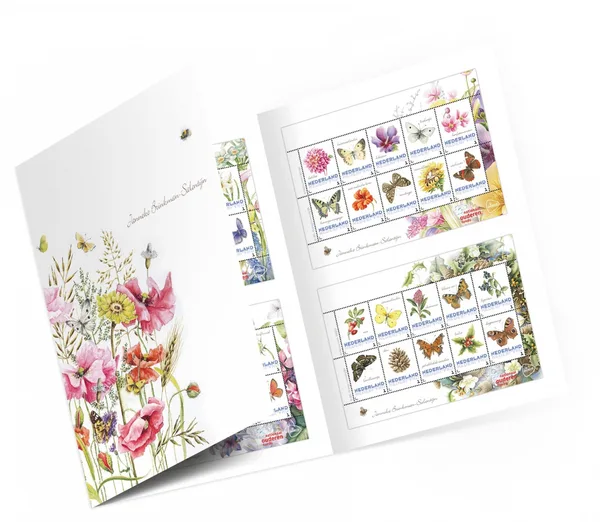Netherlands 2016 Flowers and Butterflies set 4 sheetlets in album MNH
