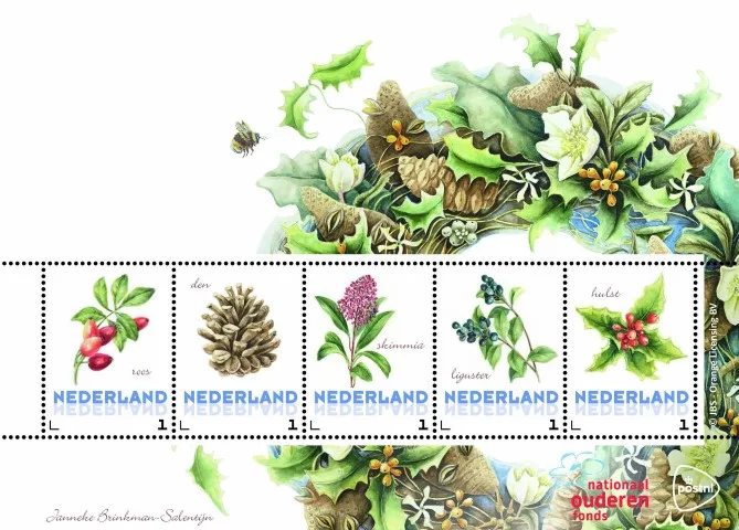 Pays-Bas 2014 Fleurs 4 bloemen blumen vel/sheetlet postfris/mnh