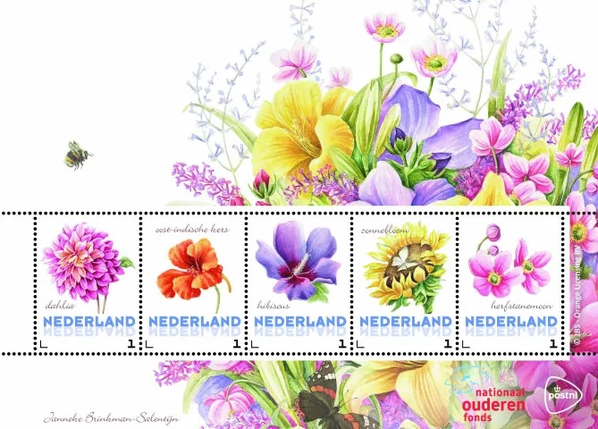 Pays-Bas 2014 Fleurs 3 postfris/mnh