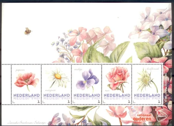 Netherlands 2014 Flowers booklet MNH