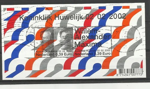 2046 Koninklijk huwelijk 02-02-2002 gestempeld