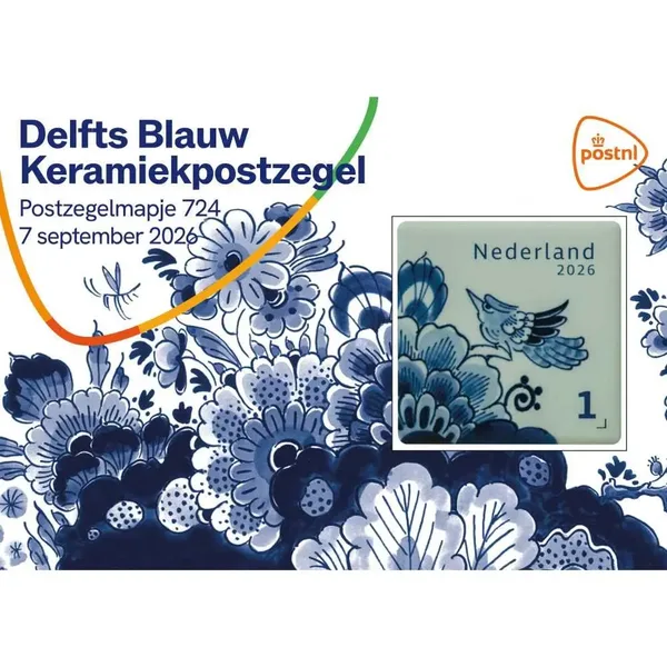 Netherlands 2026 Delft Blue Ceramic stamp special format Presentation pack