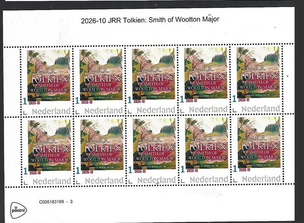 Pays-Bas 2026-10 J.R.R. Tolkien : Smith of Wootton Major   feuillet neuf/mnh