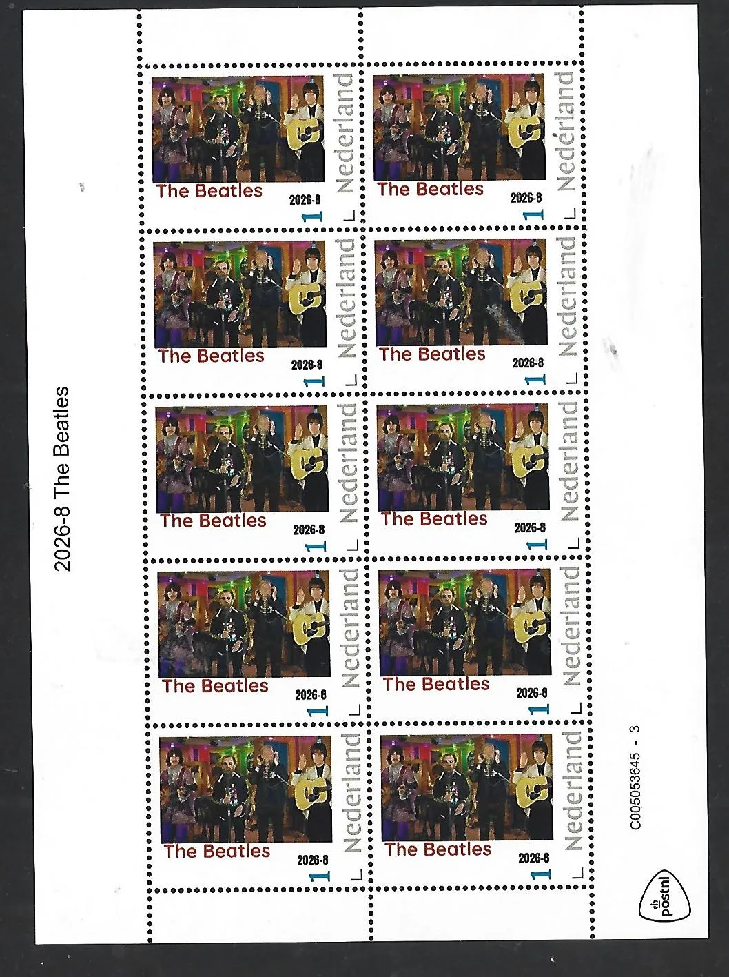 Niederlande 2026-8 The Beatles   Kleinbogen  postfrisch/postfrisch