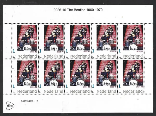 Pays-Bas 2026-10 The Beatles feuillet neuf sans charnière