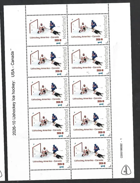 Nederland 2026-10 IJshockey:  USA - CANADA  women  sheetlet   postfris