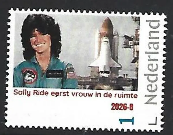 Nederland 2026-8  Ruimtevaart Space: Sally Ride 1e Amerikaanse vrouw in ruimte postfris