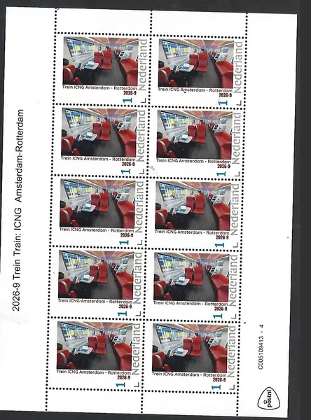Netherlands 2026-9 Train:  ICNG  Amsterdam - Rotterdam  sheetlet mint/mnh