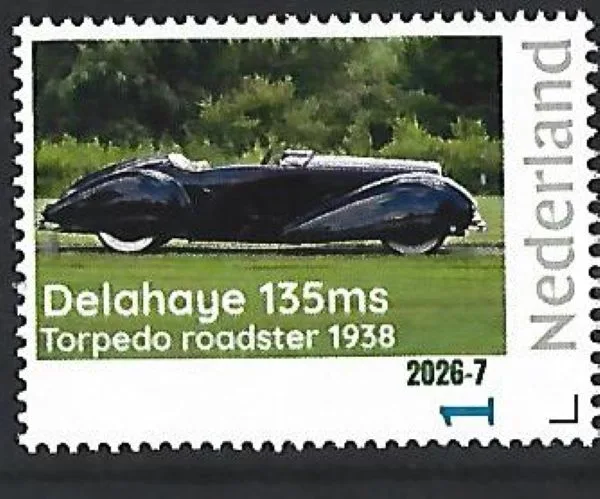Netherlands 2026-7 Auto Car: Delahaye 135ms Torpedo roadster mint never hinged/MNH
