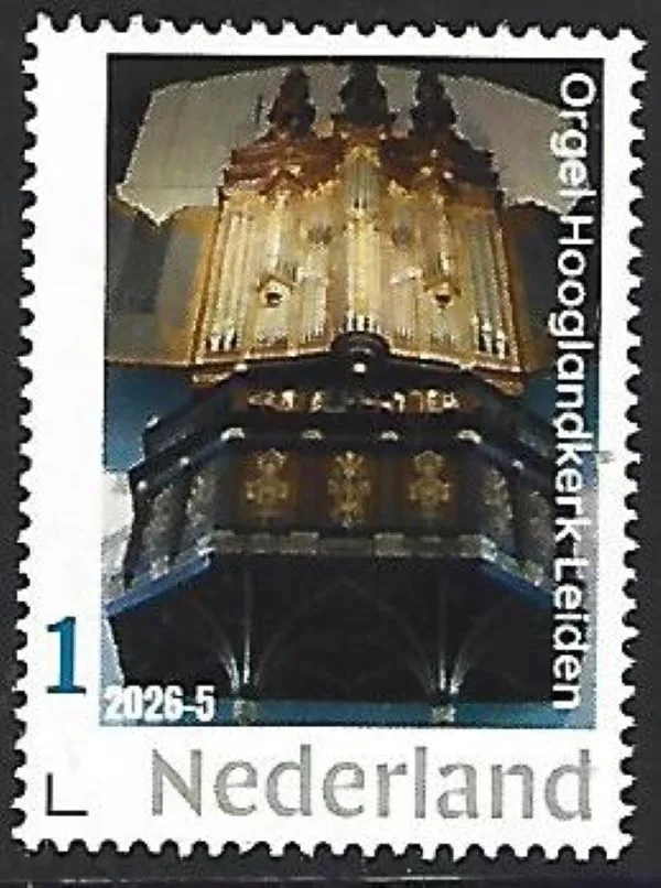 Nederland 2026-5 Orgel Organ: Hooglandse kerk Leiden  postfris/mnh