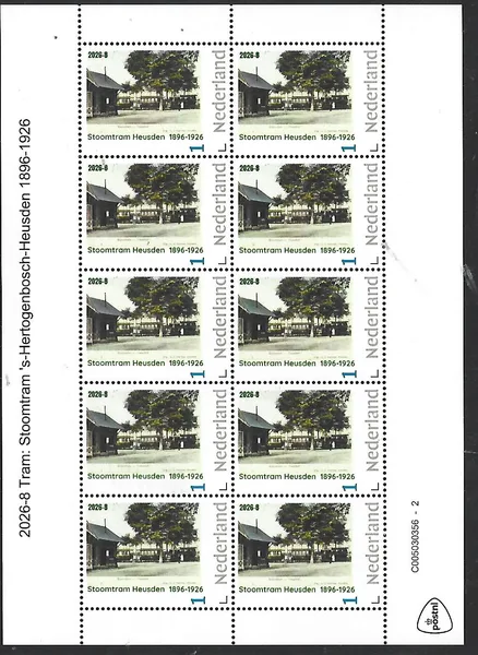 Nederland 2026-8 Tram: Stoomtram Steamtram Den Bosch-Heusden sheet postfris/mnh