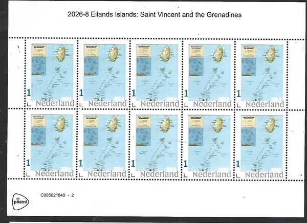 Nederland 2026-8 Eiland Island: St Vincent And Grenadines Caribbean sheet postfris/mnh