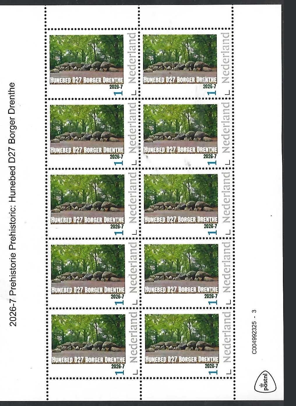 Nederland 2026-1 Beethoven: Ludiwig van Beethoven music sheetlet postfris/mnh