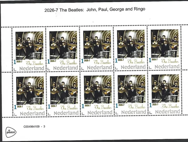 Netherlands 2026-7 The Beatles SHEETLET MNH