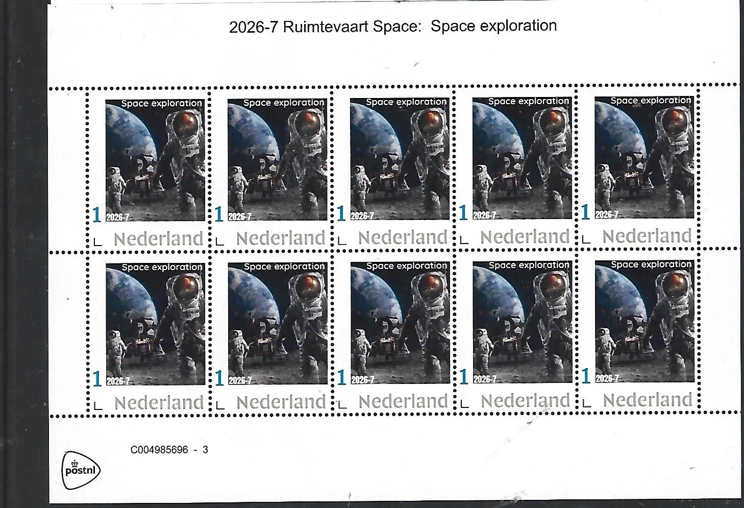 Nederland 2026-7 Ruimtevaart Space : Space Exploration sheet postfris/mnh