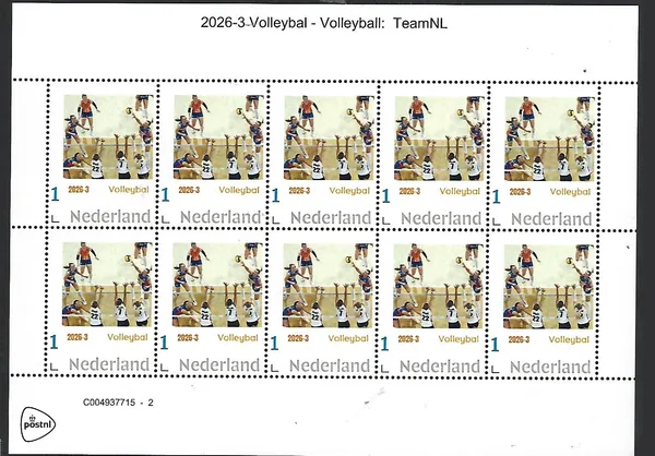 Netherlands 2026-3 Volleyball: Wolverines USA sheet MNH