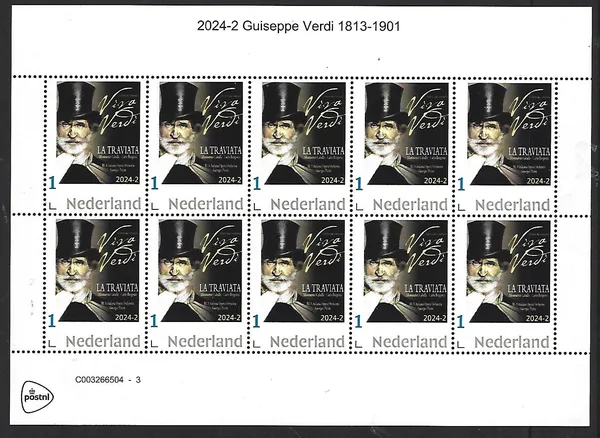 Netherlands 2024-2 Giuseppe Verdi La Traviata sheetlet MNH