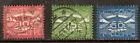 LP1-LP3 luchtpostzegels Allegorische voorstellingen 1921 gestempeld