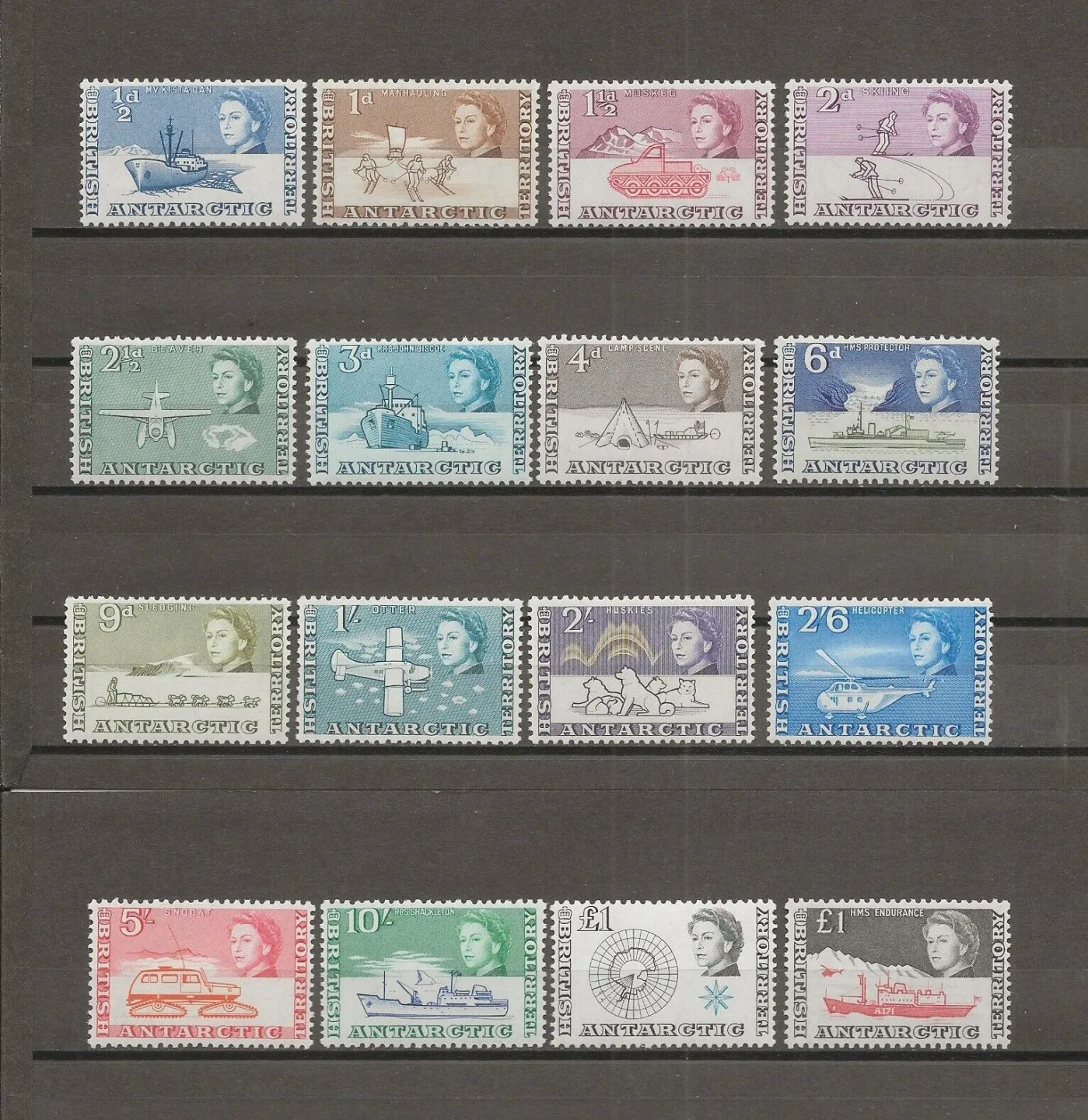1-15 + 24 Stampseries, Antarctic Research 1963