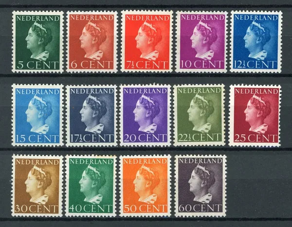 Netherlands 332-345 Queen Wilhelmina 1940-1947 MNH