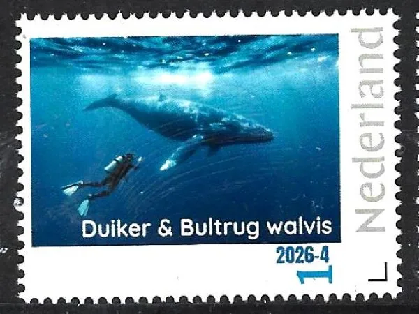 Netherlands 2026-4 Scuba Diver & Humpback Whale MNH