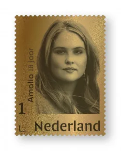 Netherlands 2021 Princess Amalia 7 December 18th Golden postage stamp! MNH