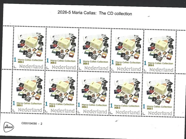 Netherlands 2026-5 Maria Callas CD collection sheetlet MNH