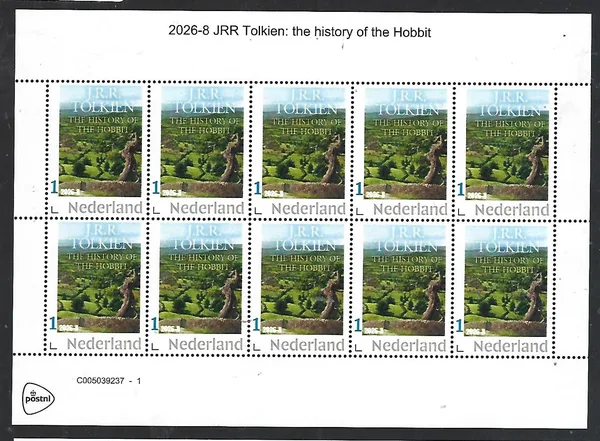 Nederland 2026-8 JRR Tolkien: history of the hobbit sheet postfris/mnh