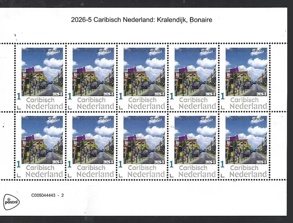 Nederland 2026-5 Caribisch Nederland: Kralendijk Bonaire SHEET postfris/mnh