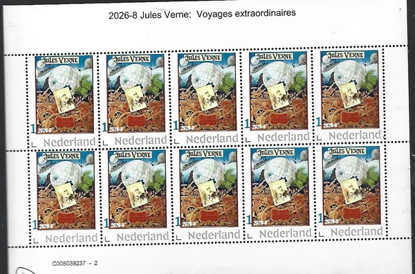 Nederland 2026-8 Jules Verne: Voyages extraordinaires sheet postfris/mnh