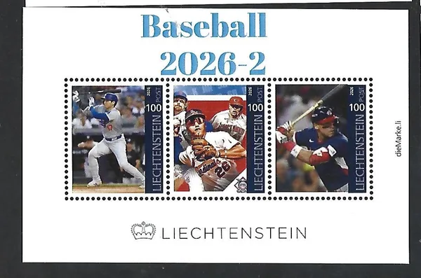 Liechtenstein 2026-1 Baseball: Ohtani Cardinals m/s MNH