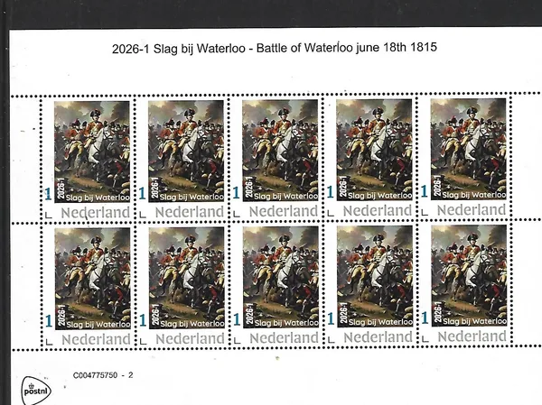 Netherlands 2026-1 Battle of Waterloo sheet MNH
