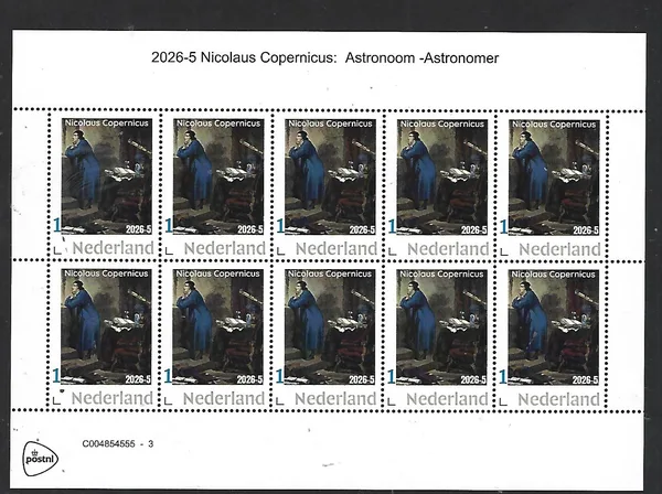 Netherlands 2026-5 Copernicus: Nicolaus Copernicus Astronomer sheet MNH
