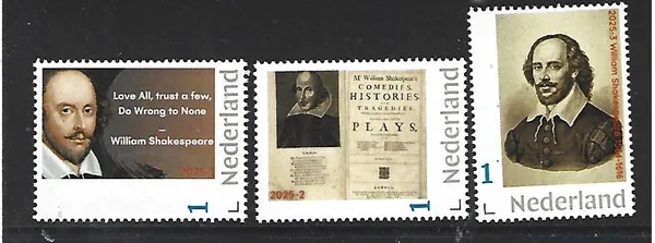 Netherlands 2025 William Shakespeare Annual Set MNH
