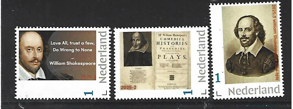 Netherlands 2025 William Shakespeare Annual Set MNH