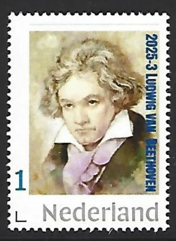 Netherlands 2025-3 Ludwig van Beethoven portrait MNH