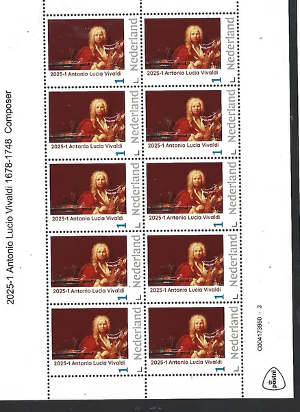 Netherlands 2025-1 Antonio Lucio Vivaldi 1678-1748 sheetlet MNH