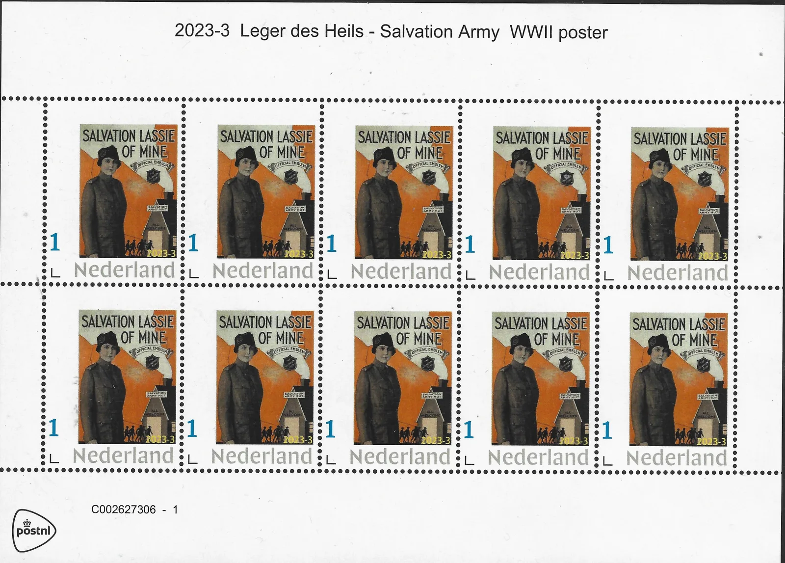 Niederlande 2023-3 Leger des Heils Postblatt postfrisch/mnh