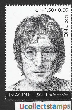 UNO Geneve 2021 50yr Imagine John Lennon The Beatles postfris