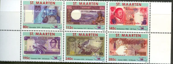 St Maarten 2-7 Paper Money Fair 2011 series MNH